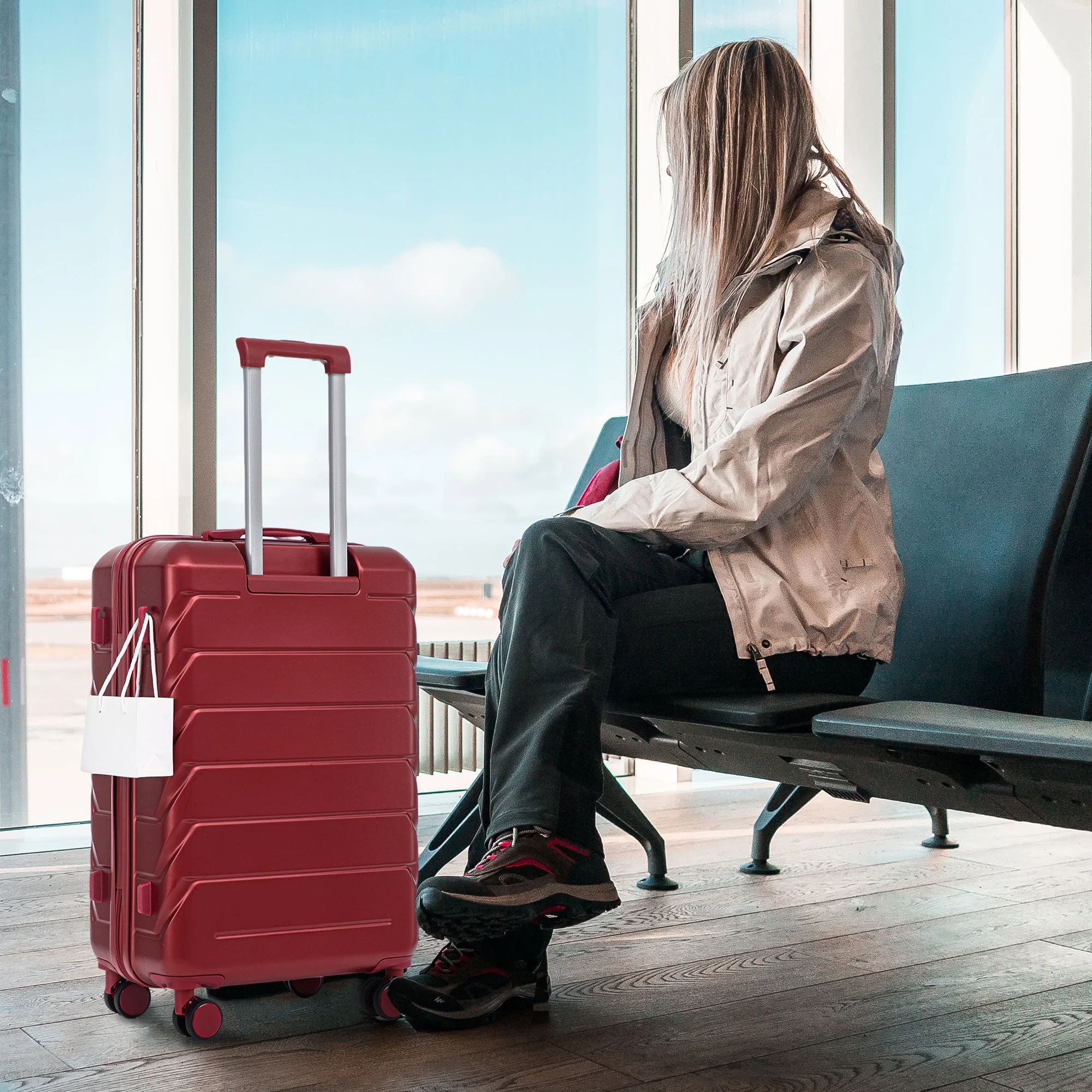 Luggage Sets 3 Piece(20/24/28), Expandable Carry On Suitcase with ABS Spinner Wheel TSA Lock