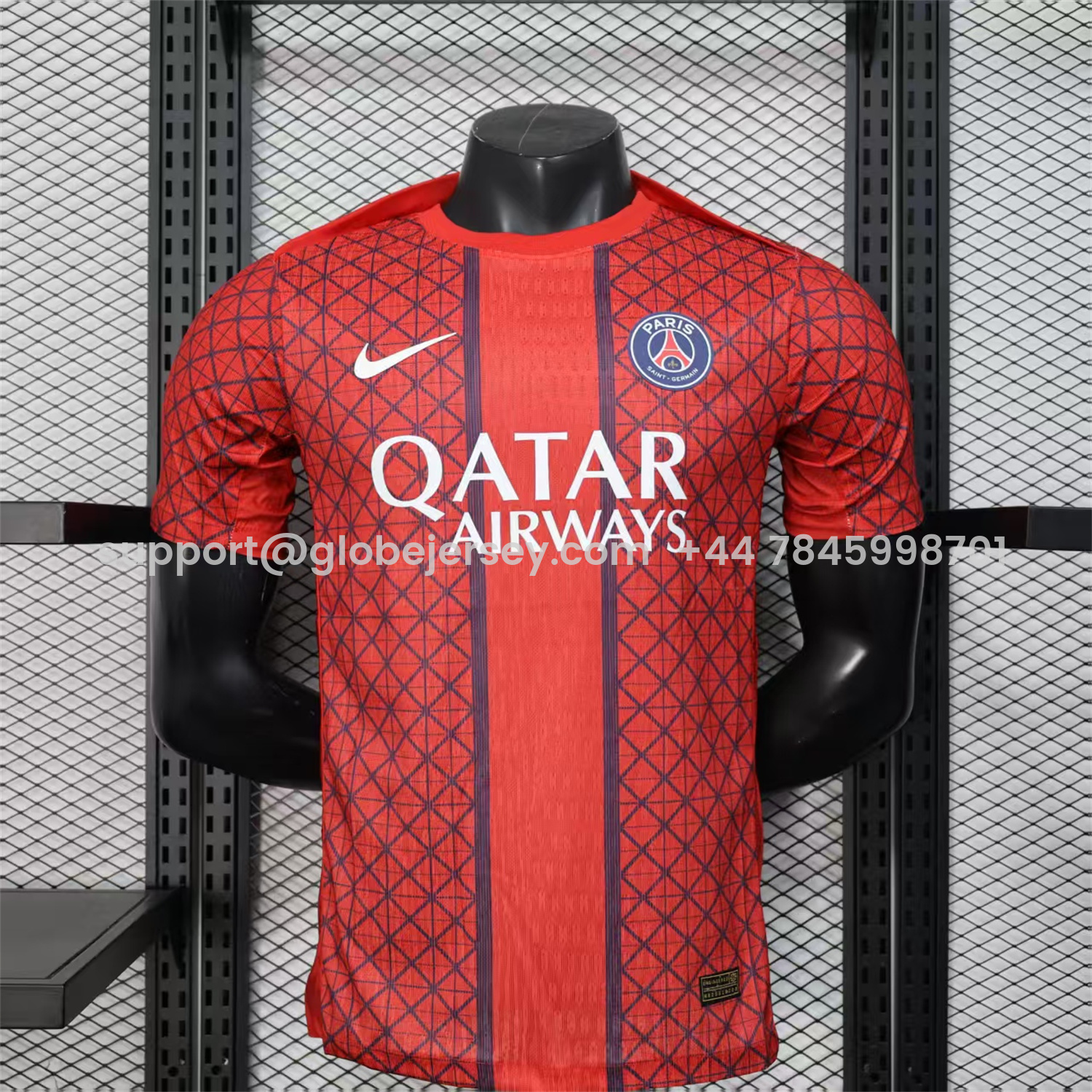 Paris Saint-Germain PSG 25-26 Red Pre-Match Training Jersey - Player Version