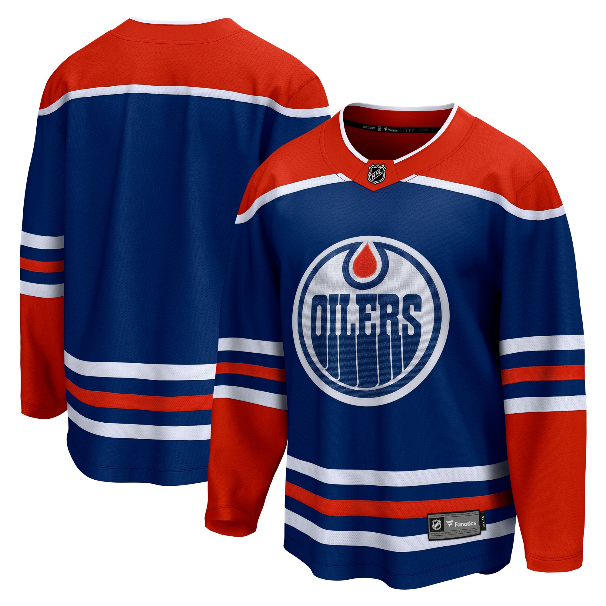 Edmonton Oilers Fanatics Home Breakaway Blank Jersey – Royal
