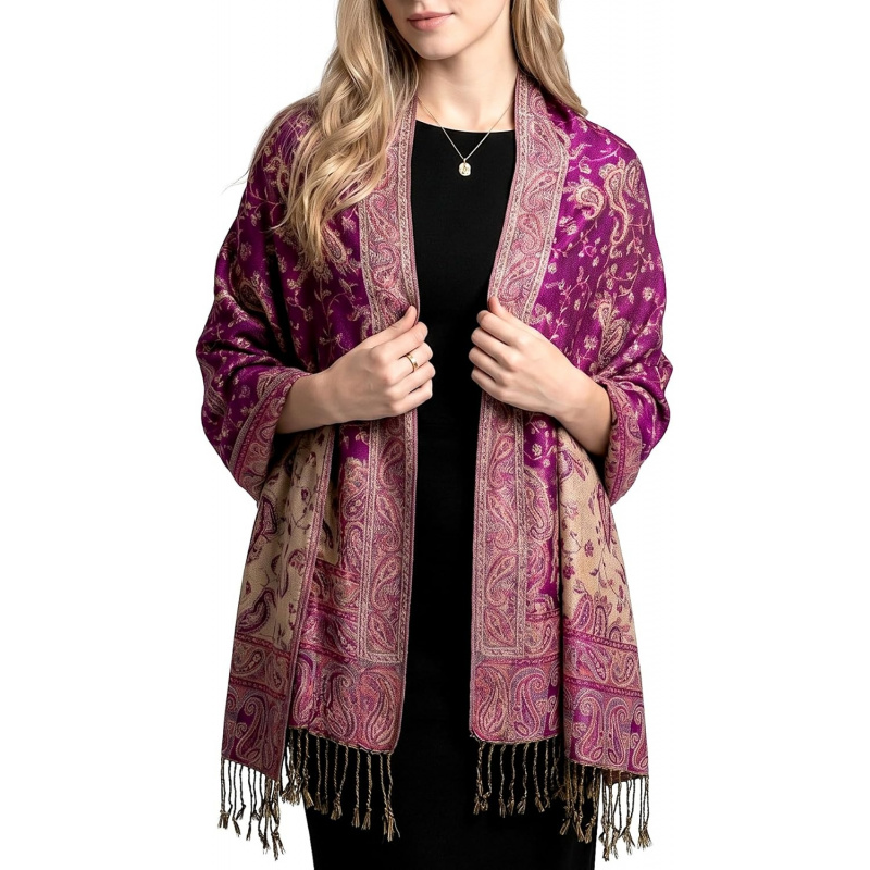 Reversible Paisley Pashmina Rave Scarf