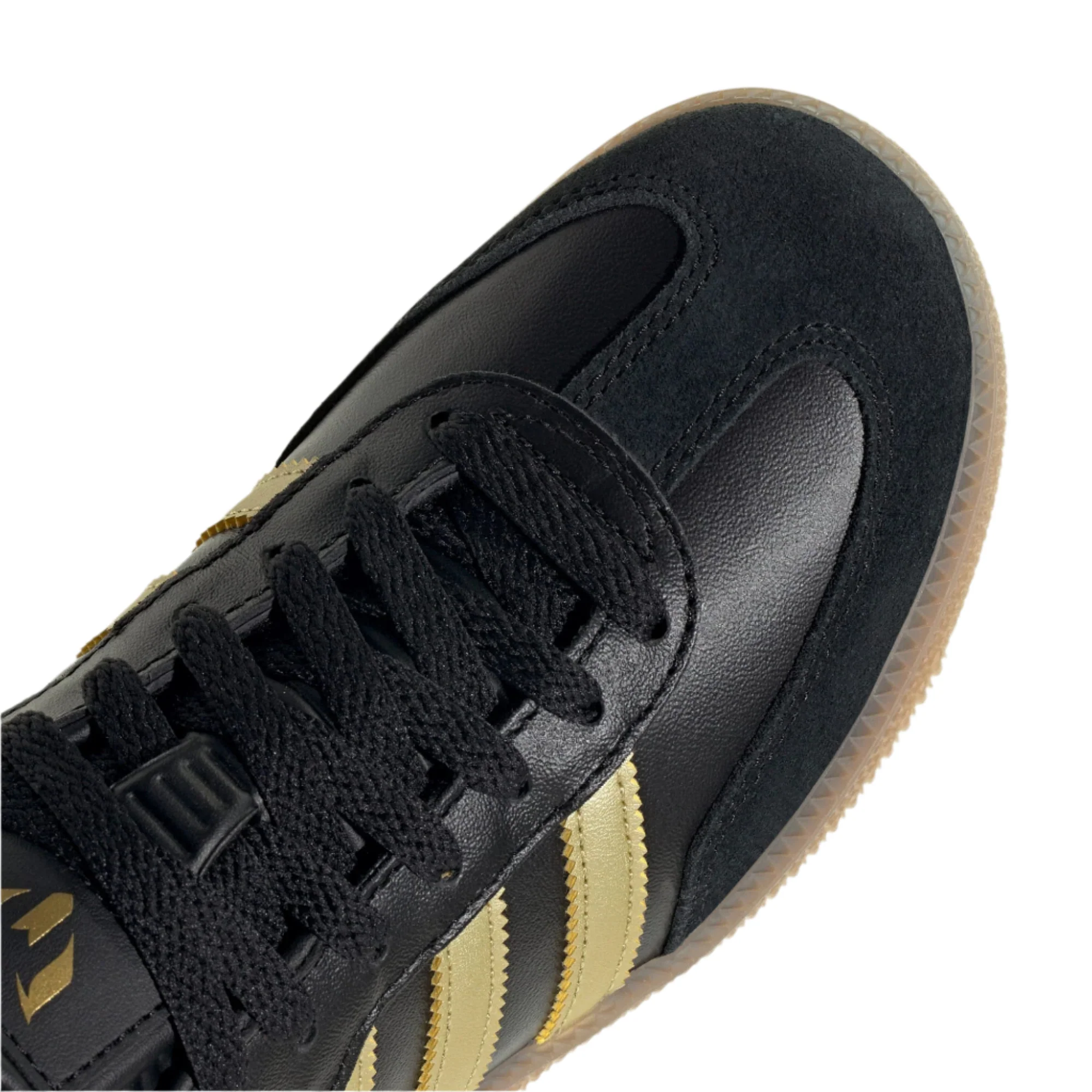 adidas Youth Jr Samba Messi J Indoor Shoes (Black/Gold Metallic/Gum)
