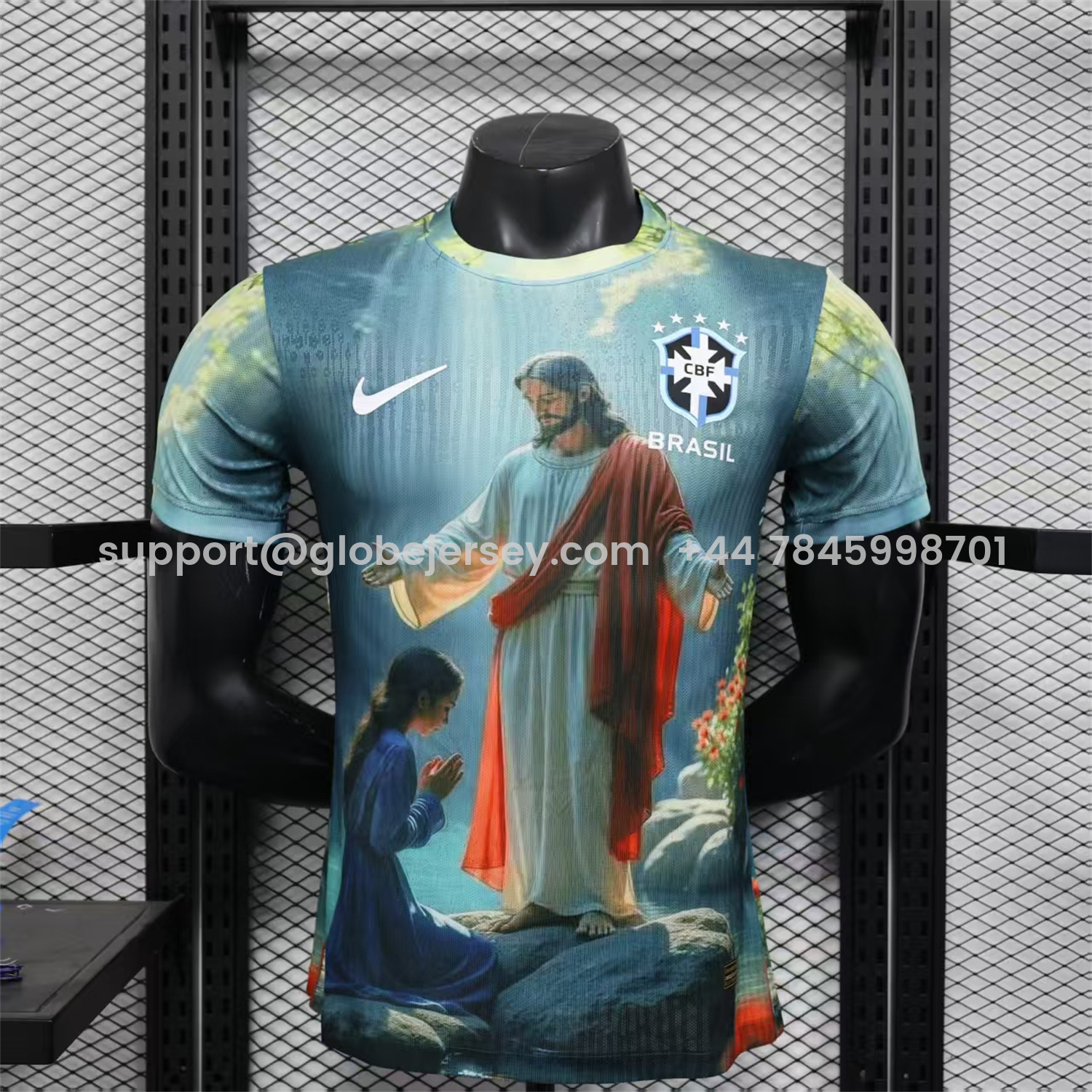 Brazil 25-26 Praying to Jesus Special Green Jersey - Player Version
