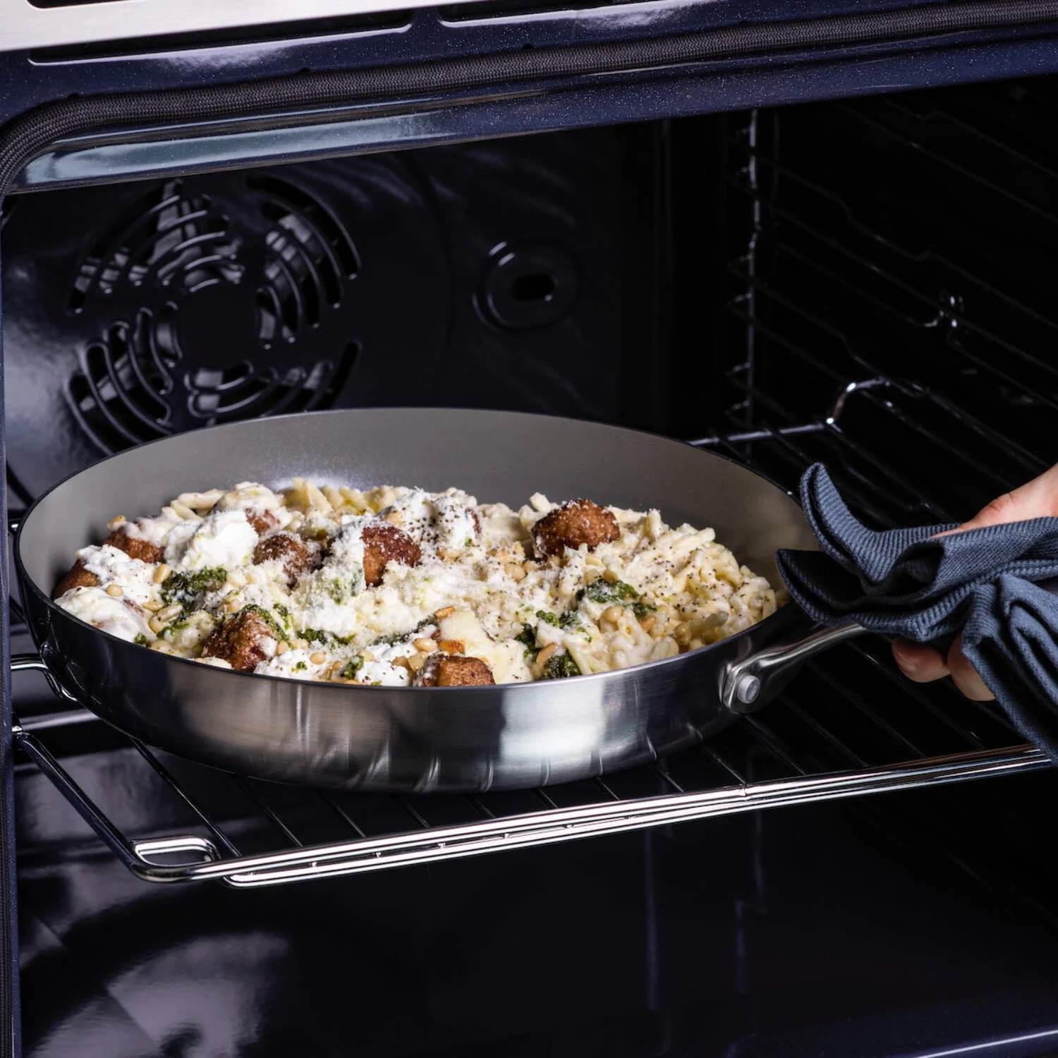 GreenPan Chatham Tri-Ply Stainless Steel Healthy Ceramic Nonstick Induction Suitable, 2 Piece Frypan Set, 8