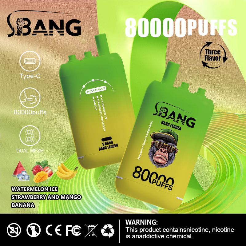 Sigaretta Elettronica BANG LEADER 80.000 Tiri (3-in-1) | Ricaricabile & 3 Gusti