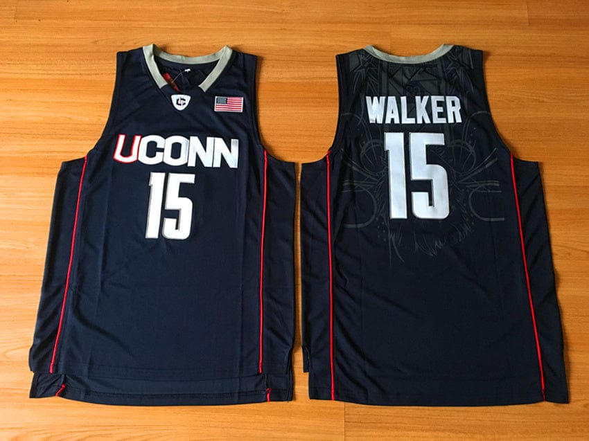 NCAA University of Connecticut No. 15 Kemba Walker dark blue jersey