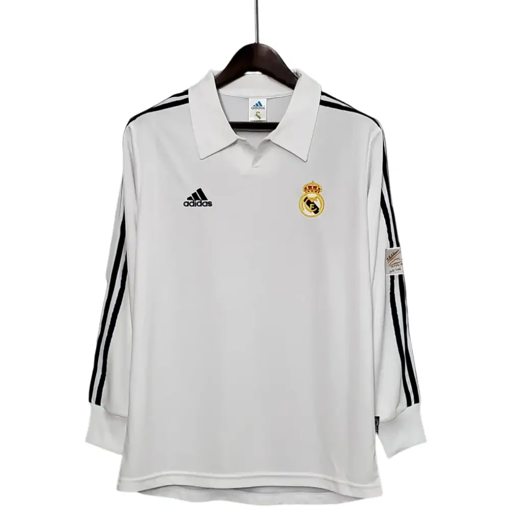 2001/02 Real Madrid home long-sleeved retro jersey - Fans Edition