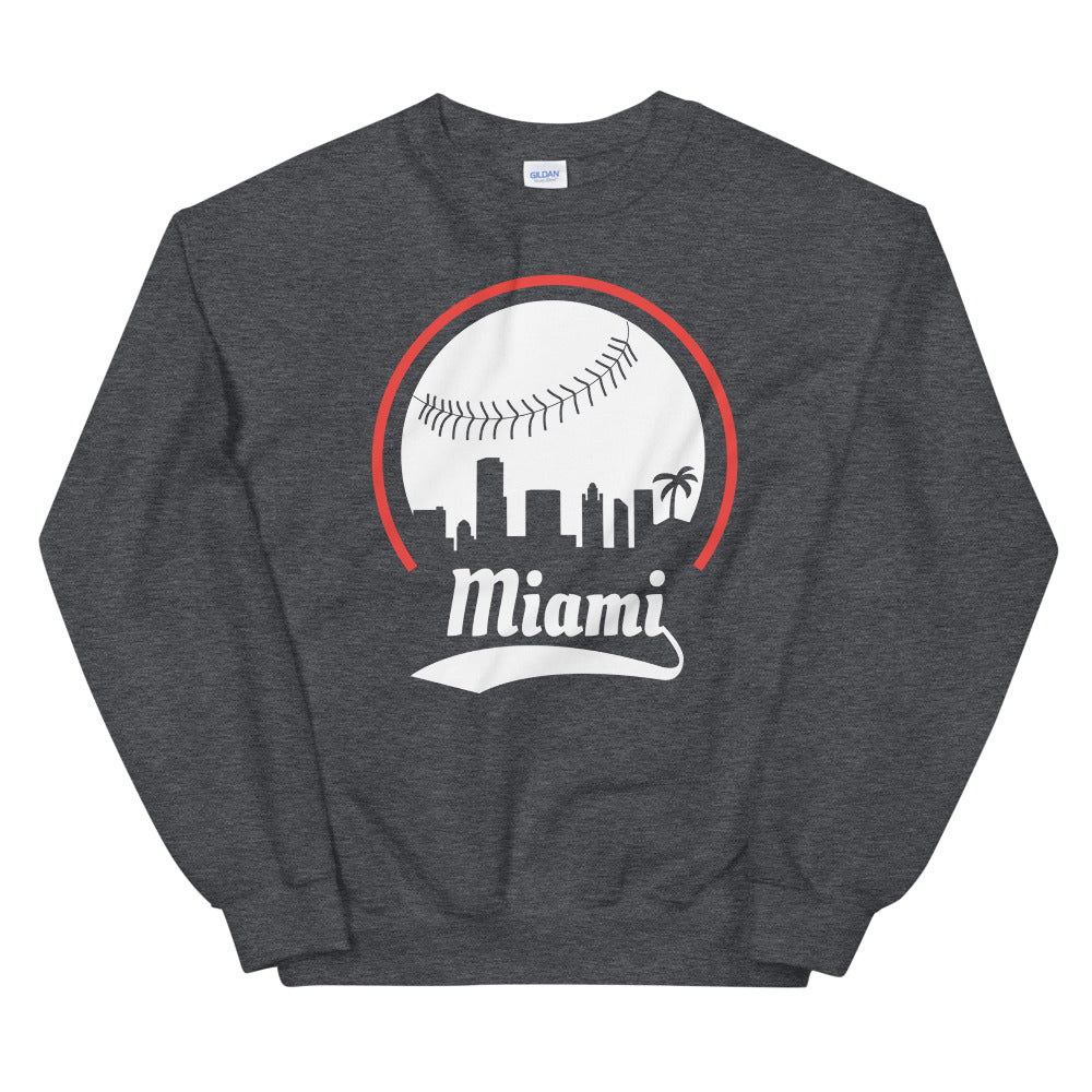 Unisex Miami Marlins Baseball Crewneck Sweatshirt