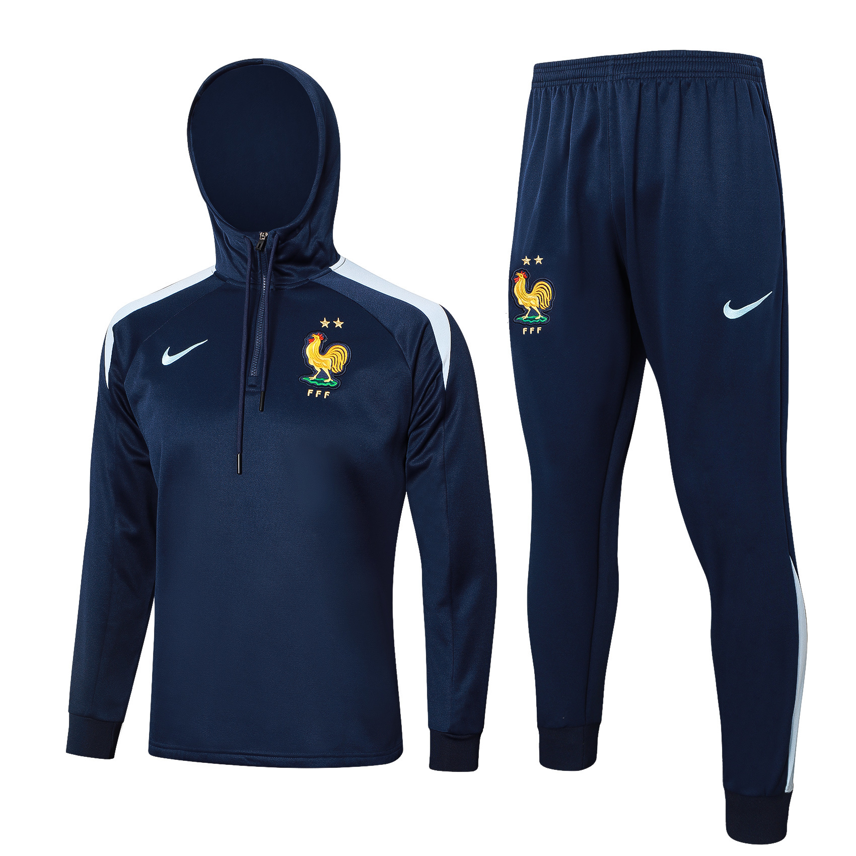 2024-25 France Winter Long-Sleeved Thick Training Suit - Adult Set