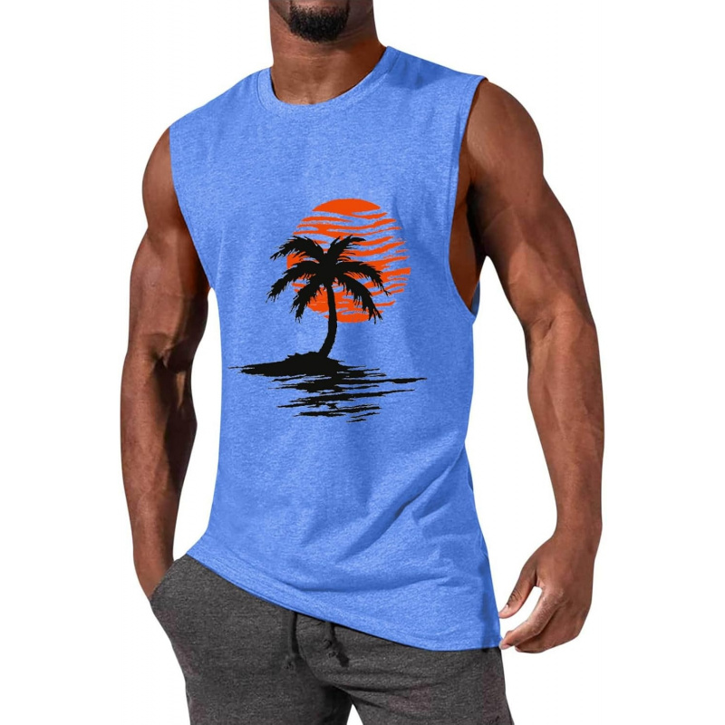 Men's Tank Tops Sleeveless Tee Shirts Casual Summer