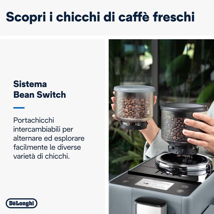 DE LONGHI - Macchina da caffè automatica RIVELIA EXAM440.55.G-Grigio (pebble grey)