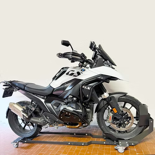 🔥New Arrival, Special Price! 🎉3-in-1 Movable Motorcycle Stand Wheel Chock - for Parking, Transport & Storage