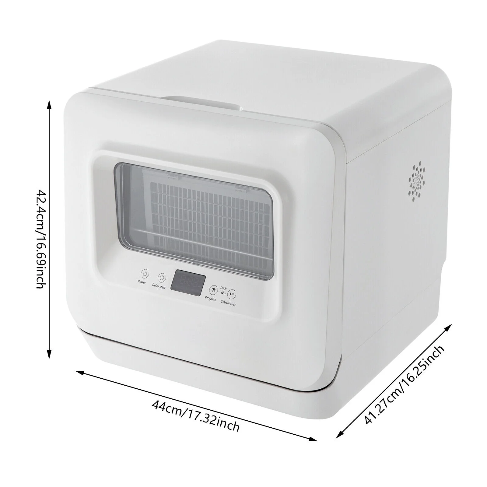 Portable Compact Countertop Mini Dishwasher with Water Tank Leak-Proof Air Dry