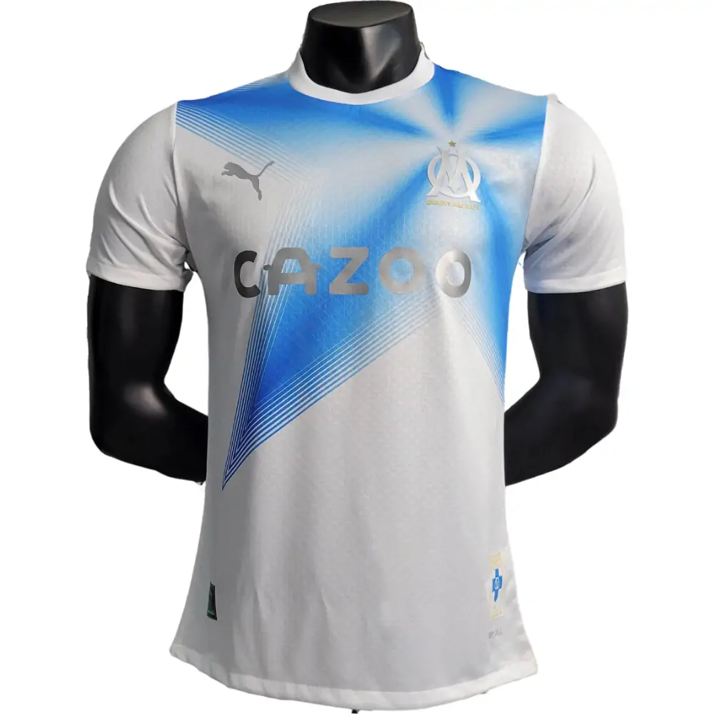 2023/2024 Player Version Olympique de Marseille Fourth Away 30th Anniversary Edition White Football Jersey