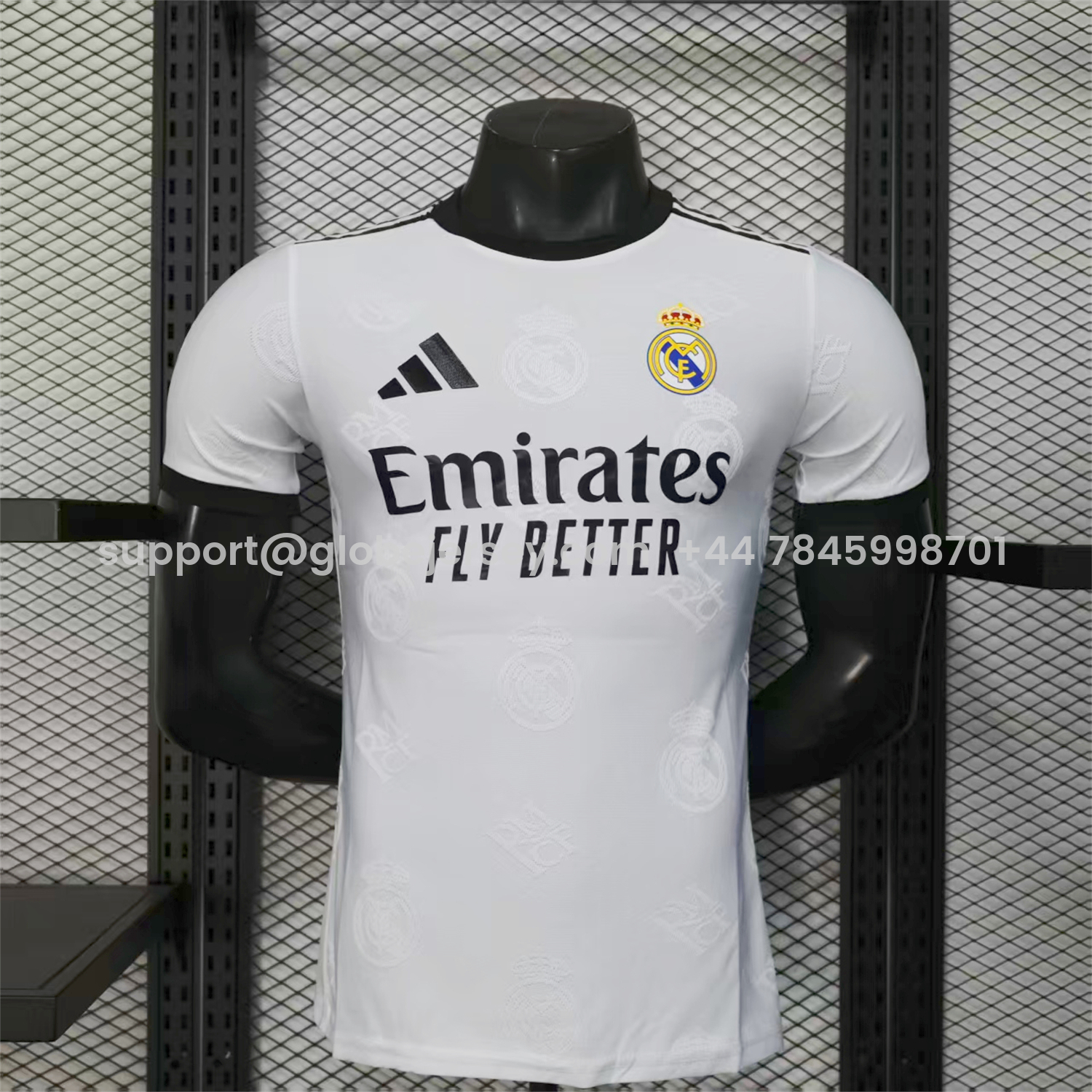 Real Madrid 25-26 White Team Logo Jacquard Special Jersey - Player Version