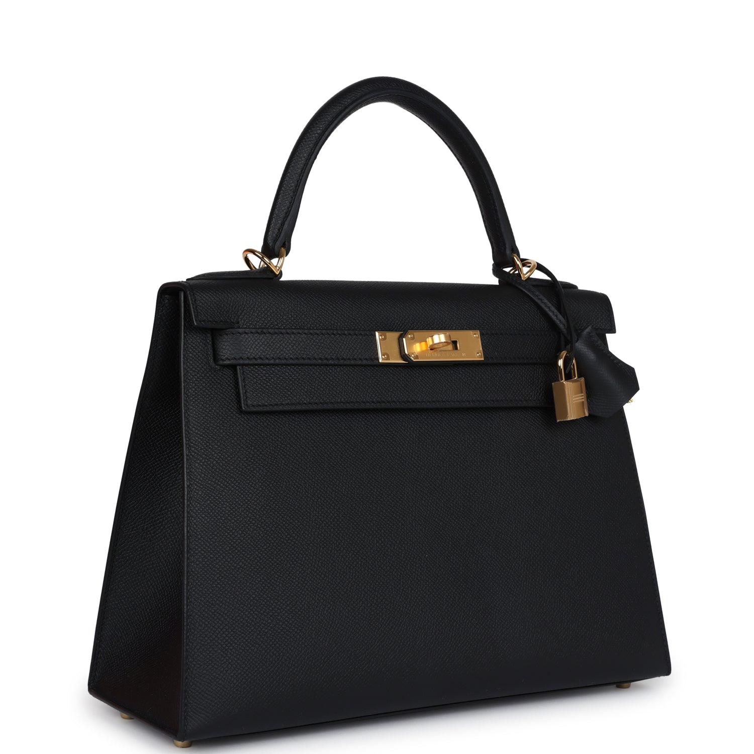 Kelly Sellier 28 Black Epsom Gold Hardware