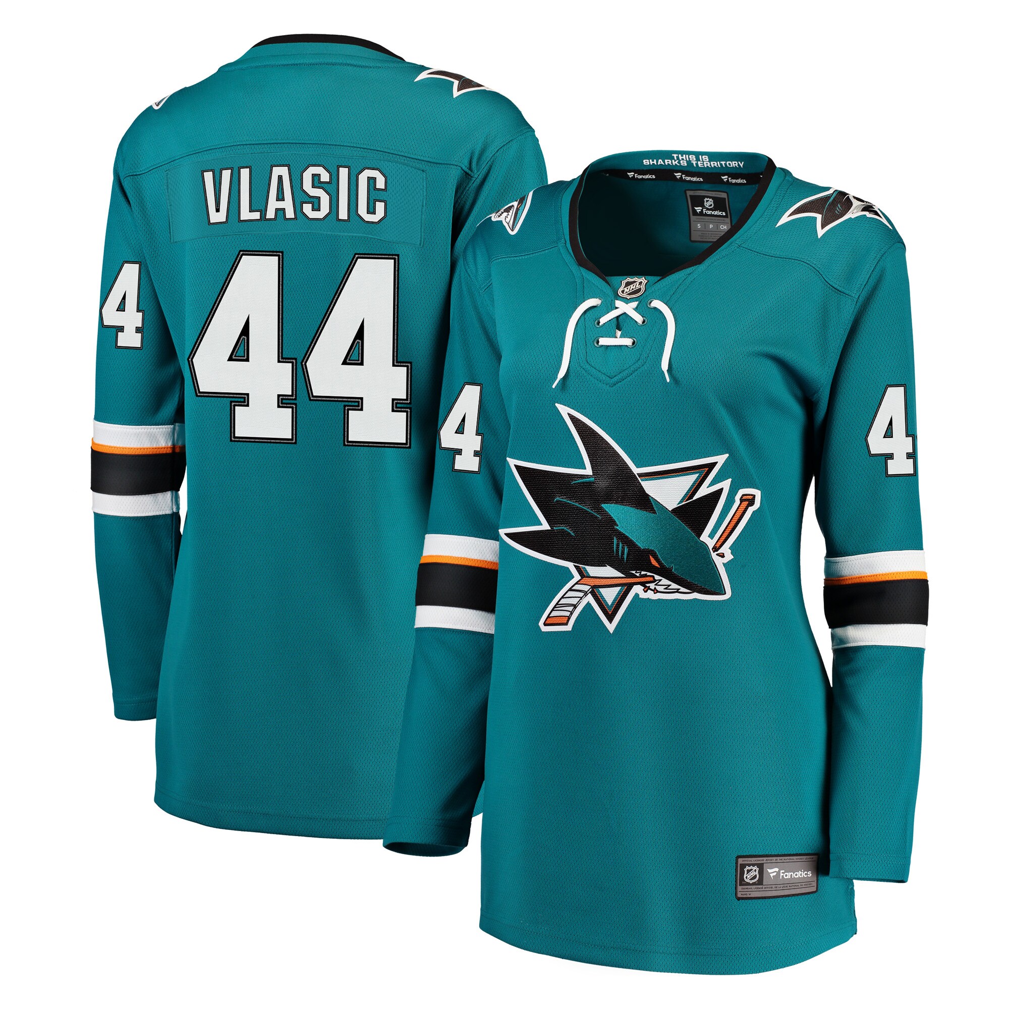 Marc-Edouard Vlasic San Jose Sharks Fanatics Women’s Breakaway Jersey – Teal