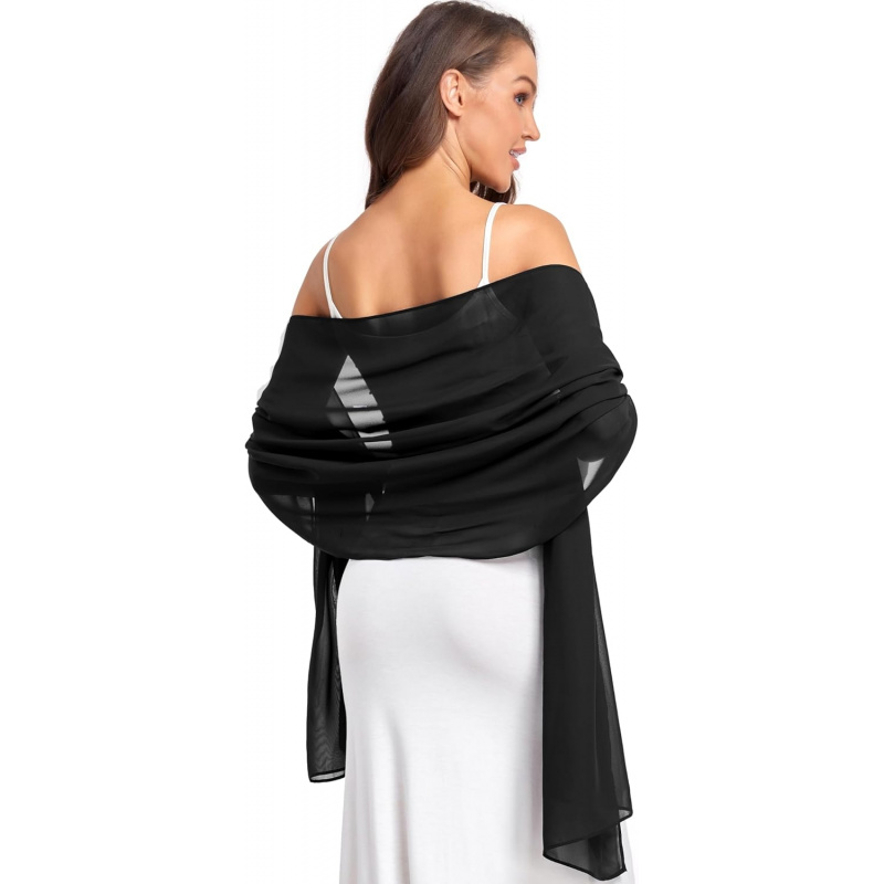 Soft Chiffon Scarves, Shawls and Wraps for Evening