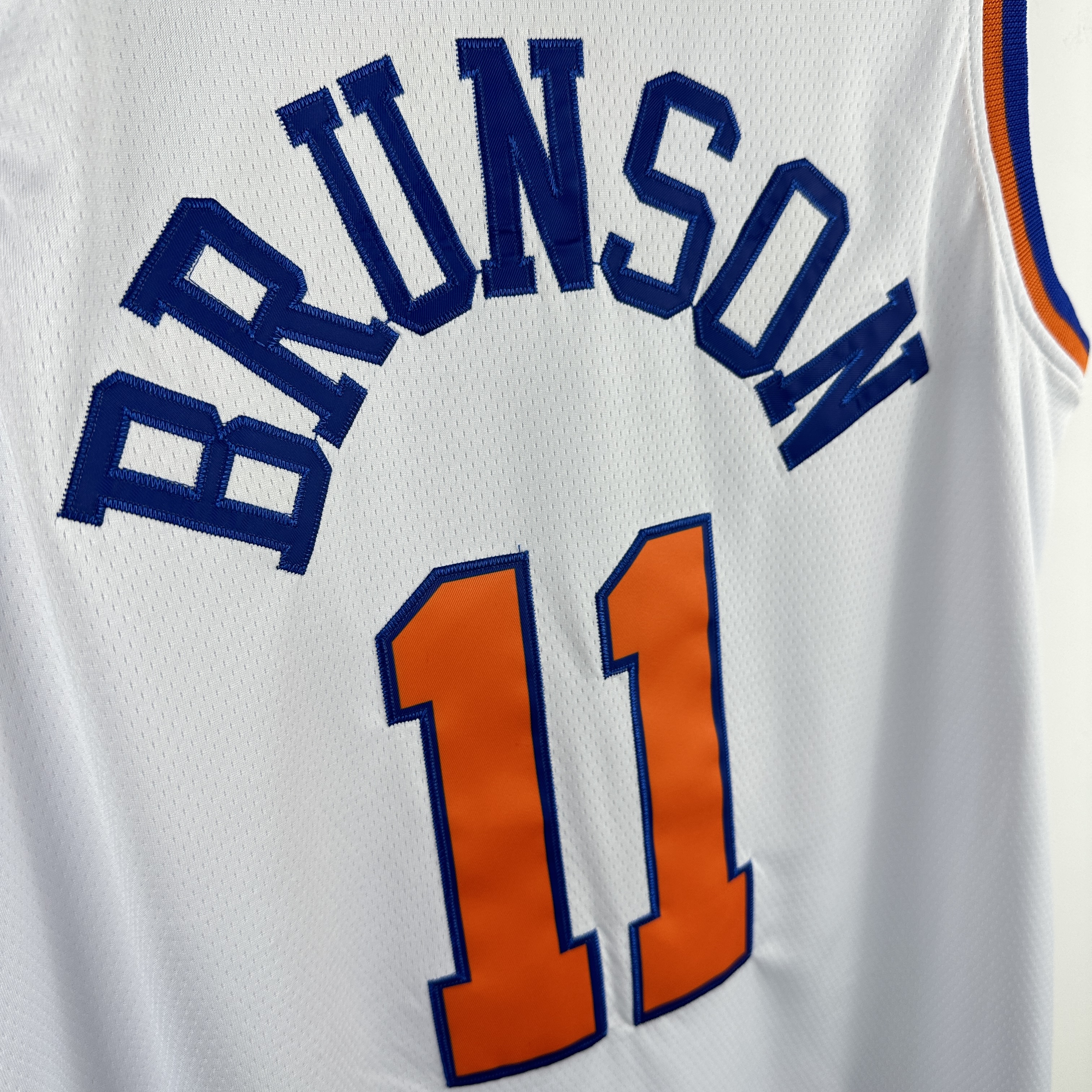 Embroidery Knicks White No. 11 Brunson