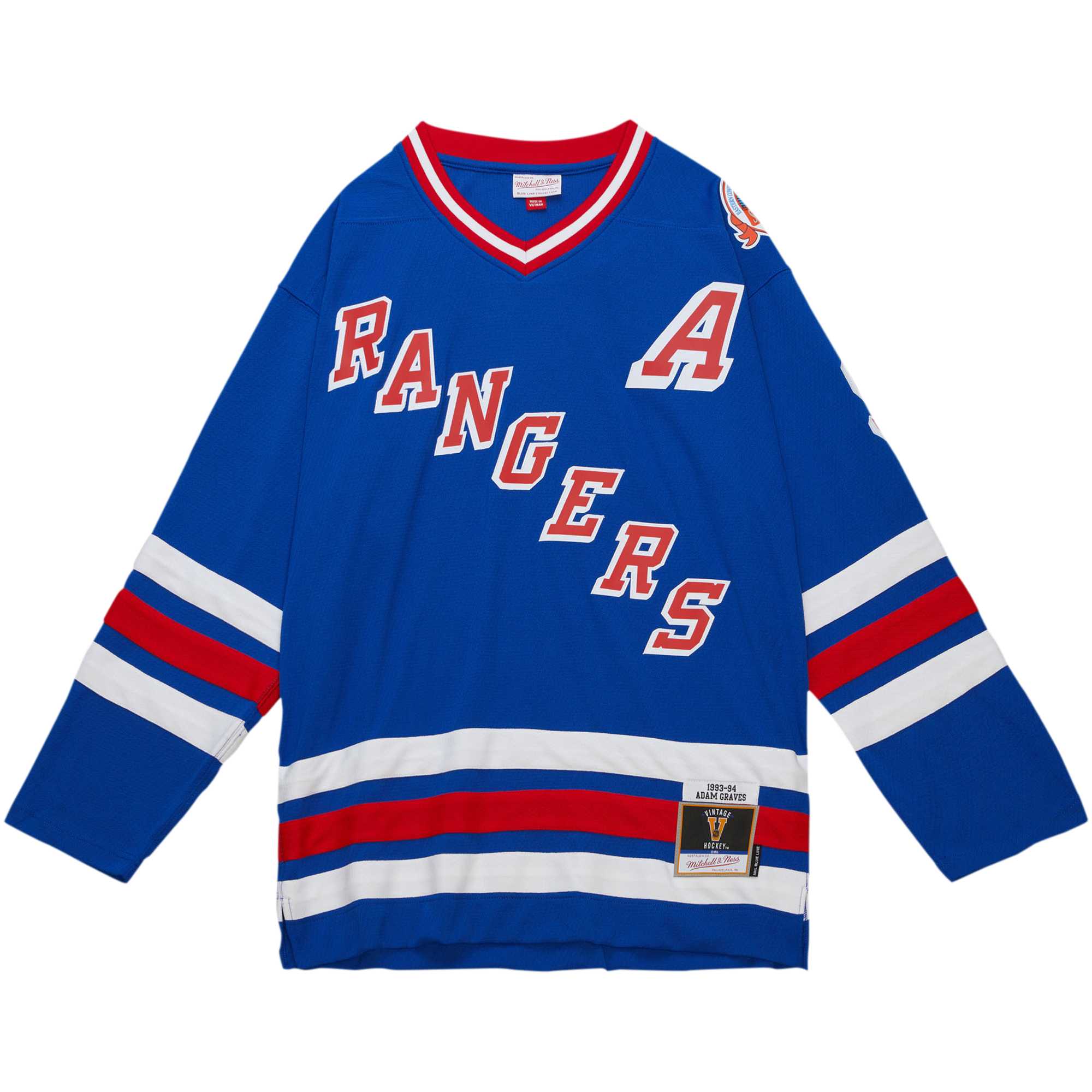 Adam Graves New York Rangers Mitchell & Ness  1993/94 Blue Line   Jersey – Royal