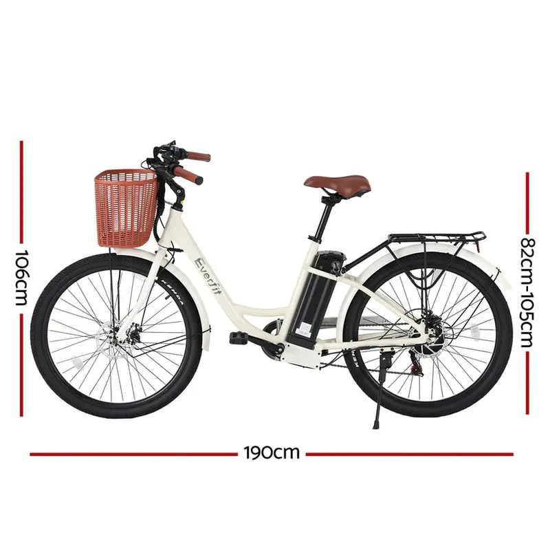 Everfit 26-Inch City E-Bike – Commuter Electric Bicycle with Integrated Battery