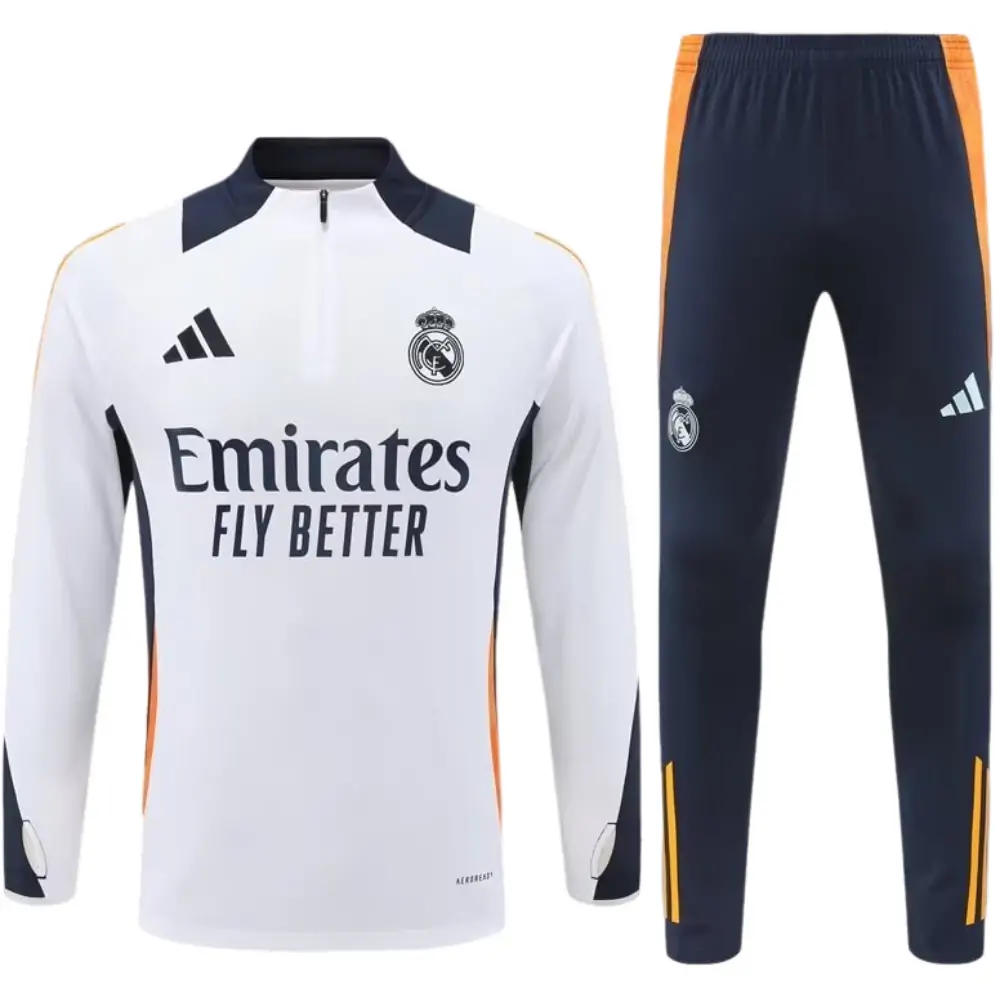 2024/25 Real Madrid half-zip training tracksuit