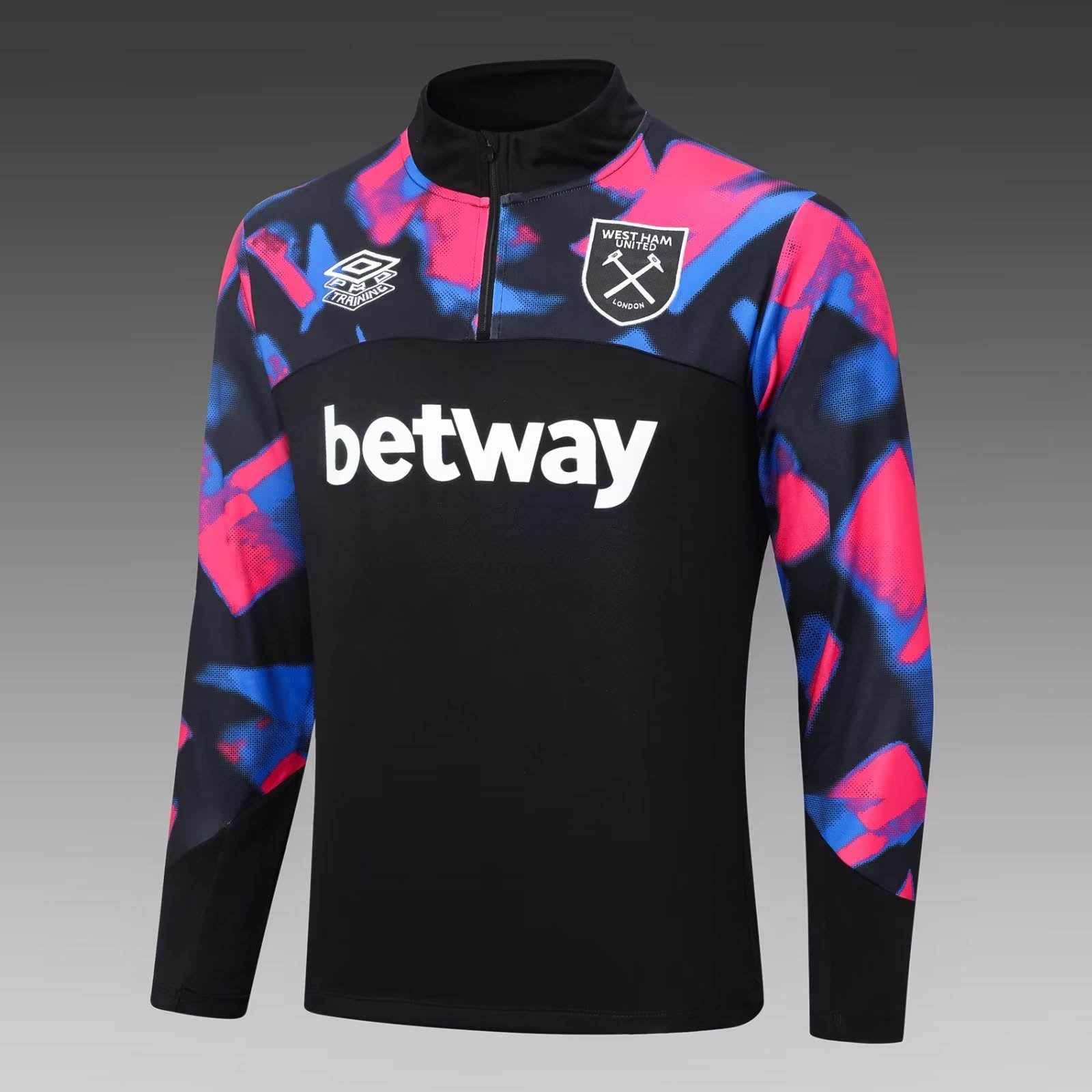 2022/2023 West Ham United Half-Pull Training Suit Black Football Shirt 1:1 Thai Quality