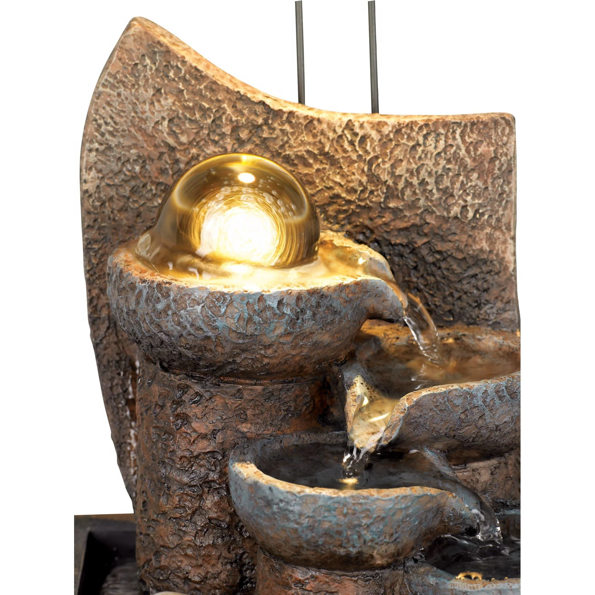 John Timberland Japanese Zen Indoor Tabletop Water Fountain with Light LED 10