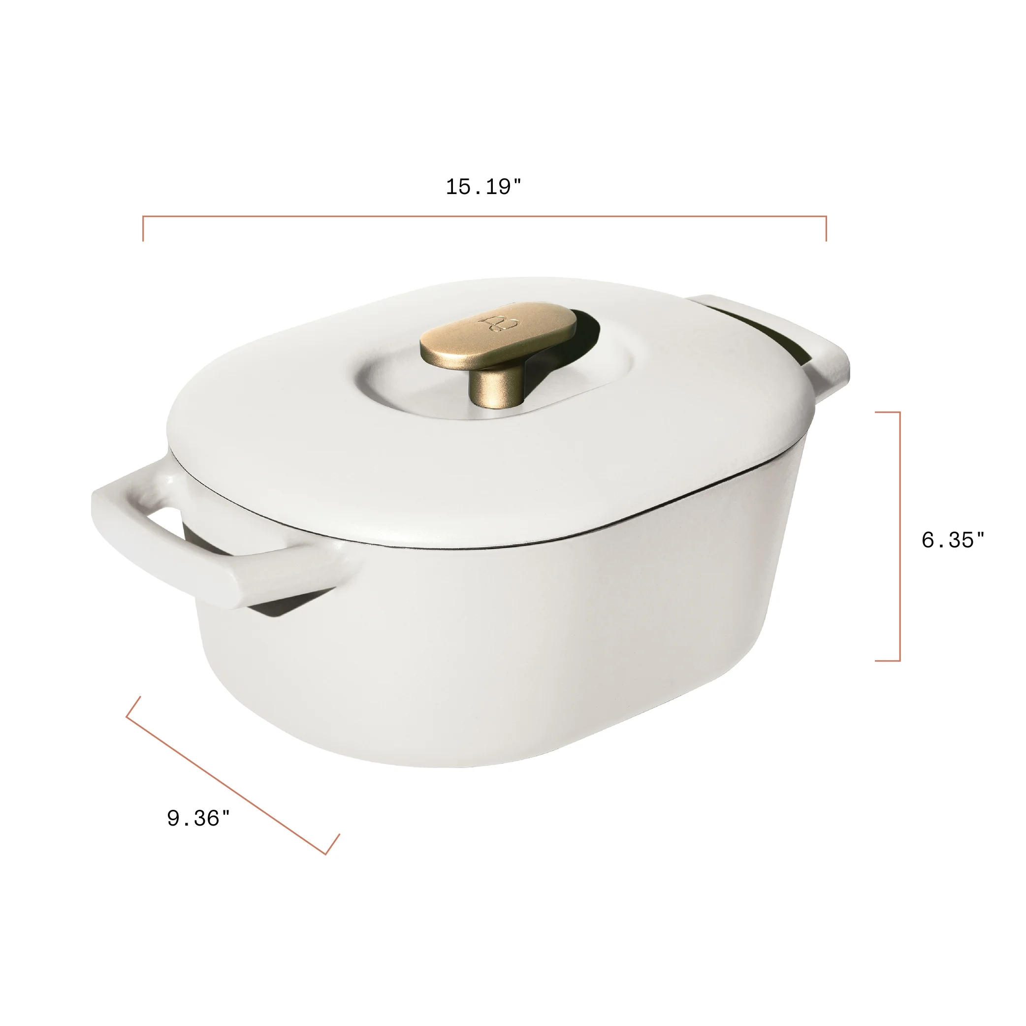 Beautiful 6 Quart Enamel Dutch Oven, Black Sesame by Drew Barrymore