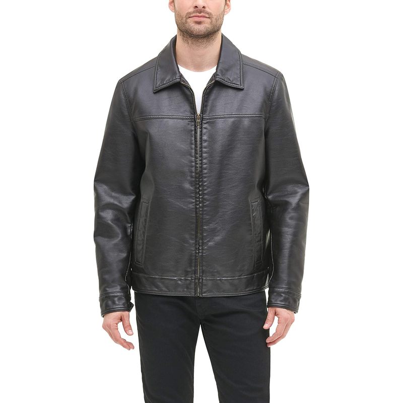 Hilfiger Men's Classic Faux Leather Jacket