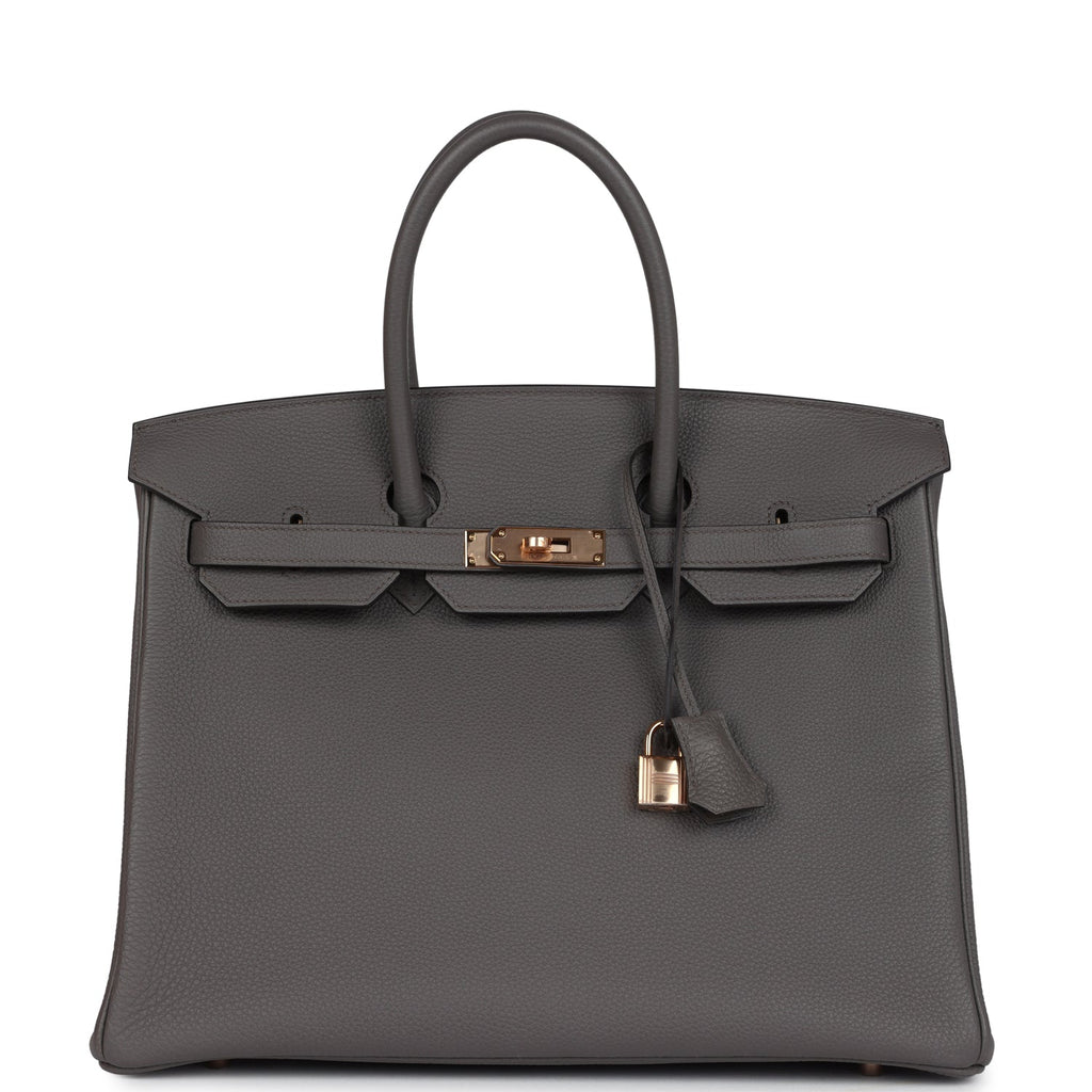 Birkin 35 Etain Togo Rose Gold Hardware