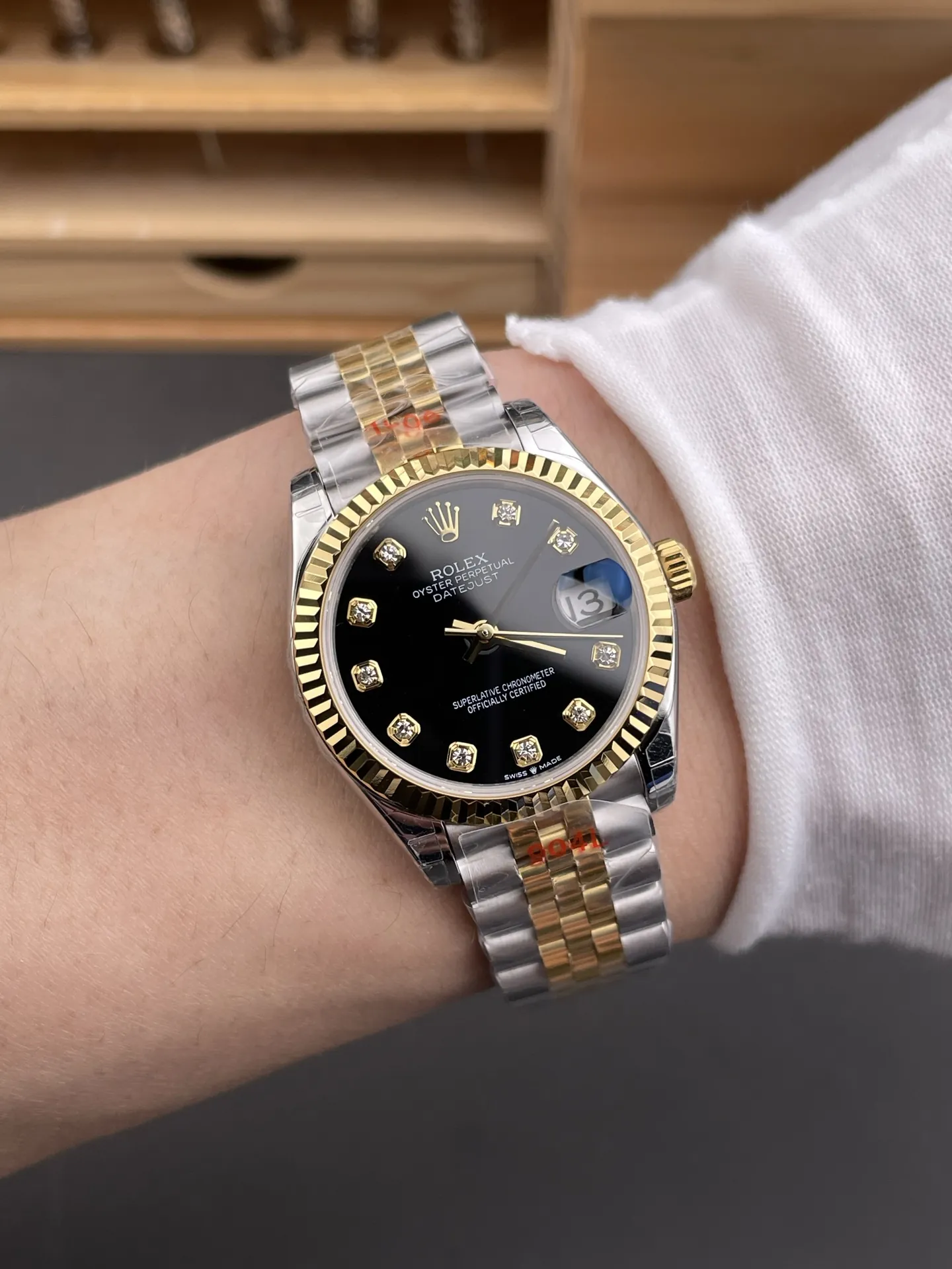 Rolex Datejust Two-Tone Black Ladies 31mm