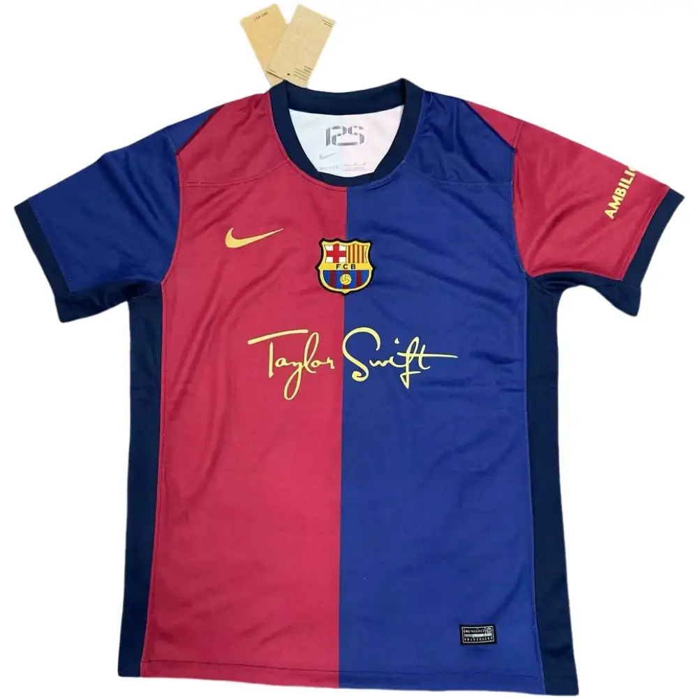 2025-26 Barcelona Home Derby Advertising Yellow Field-Jersey-Fan Edition