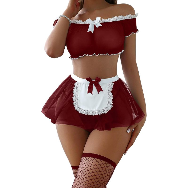 Sexy Stockings Mini Skirt Mesh Sheer Lace