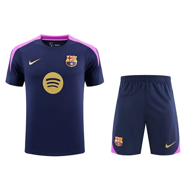 2025-26 Barcelona Training Jersey Blue Jersey - Adult Set