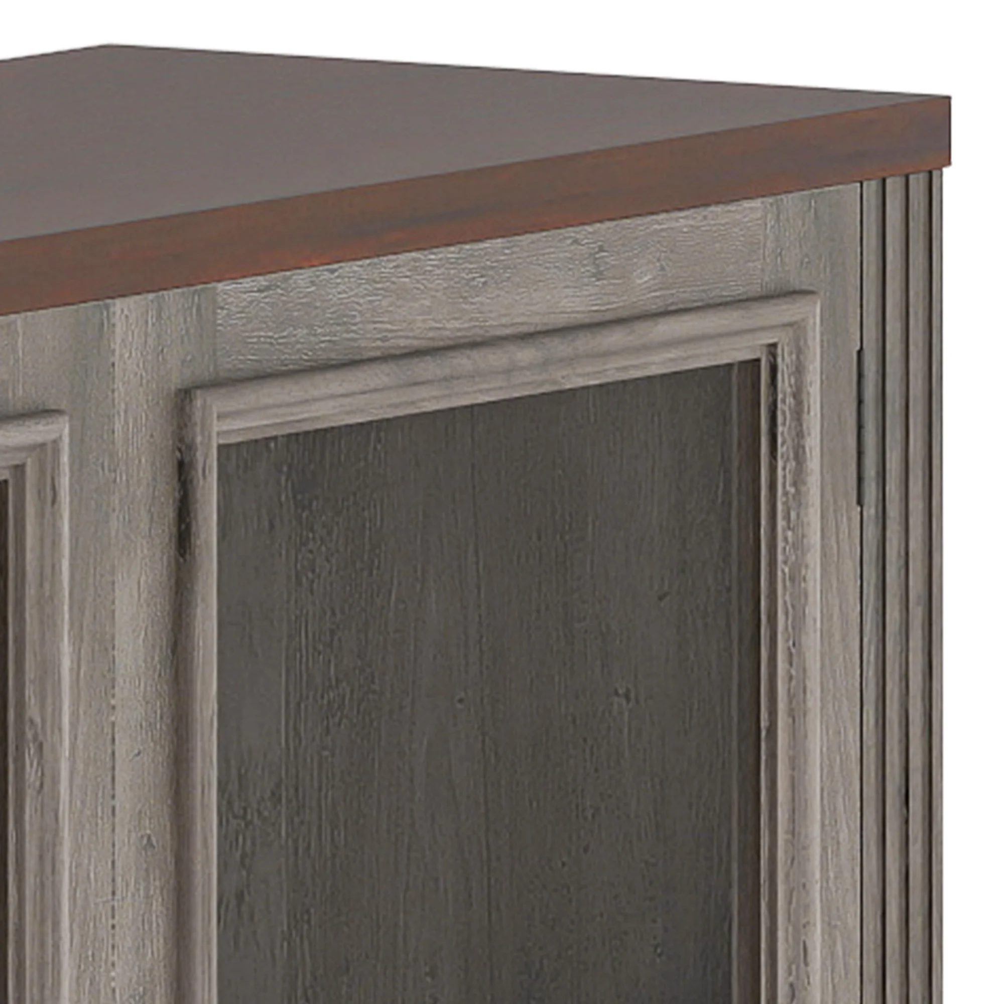 Craftian Executive Desk with Hutch, L Shape Computer Desk, Wood Office Desk with Storage Cabinet, White