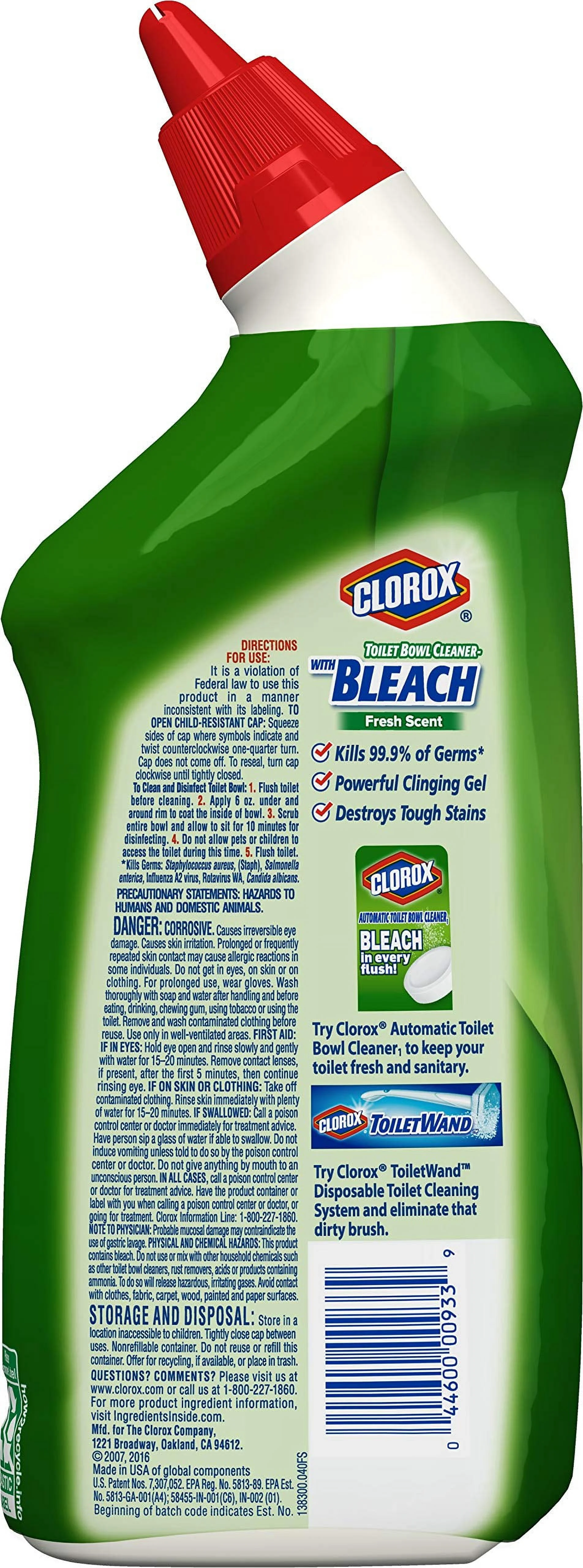 Clorox Toilet Bowl Cleaner W/Bleach  Fresh Scent (Pack of 48)