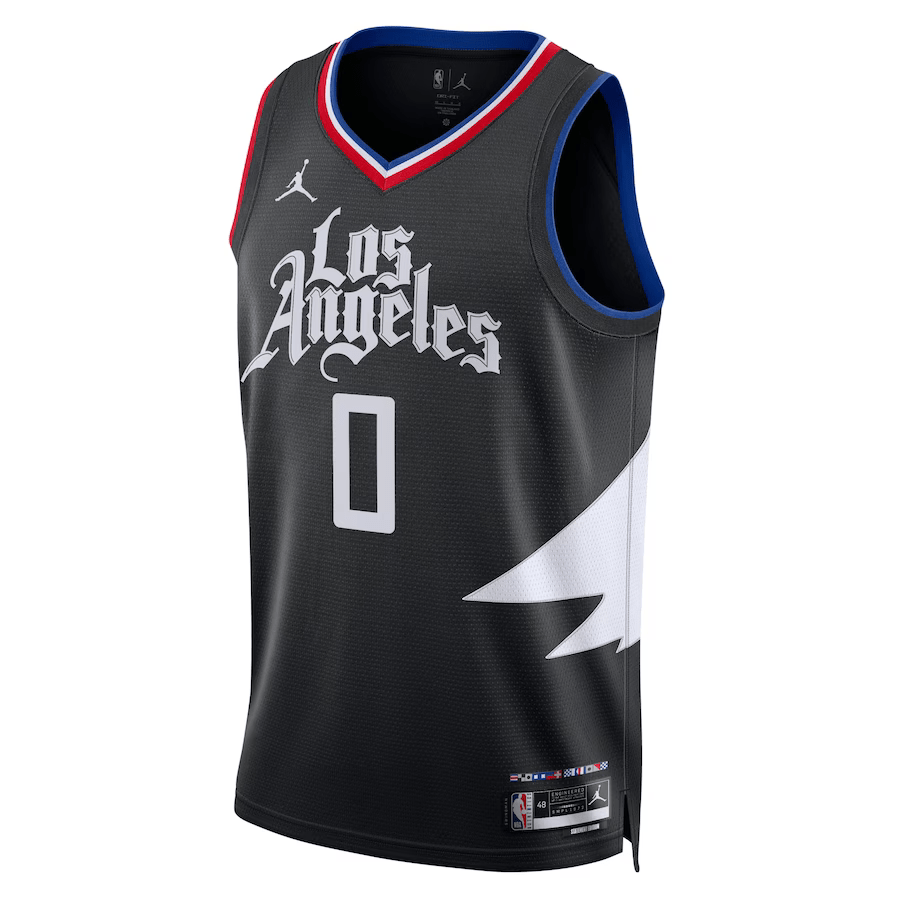 LA Clippers Westbrook #0 Jordan  2023-2024 season Jersey