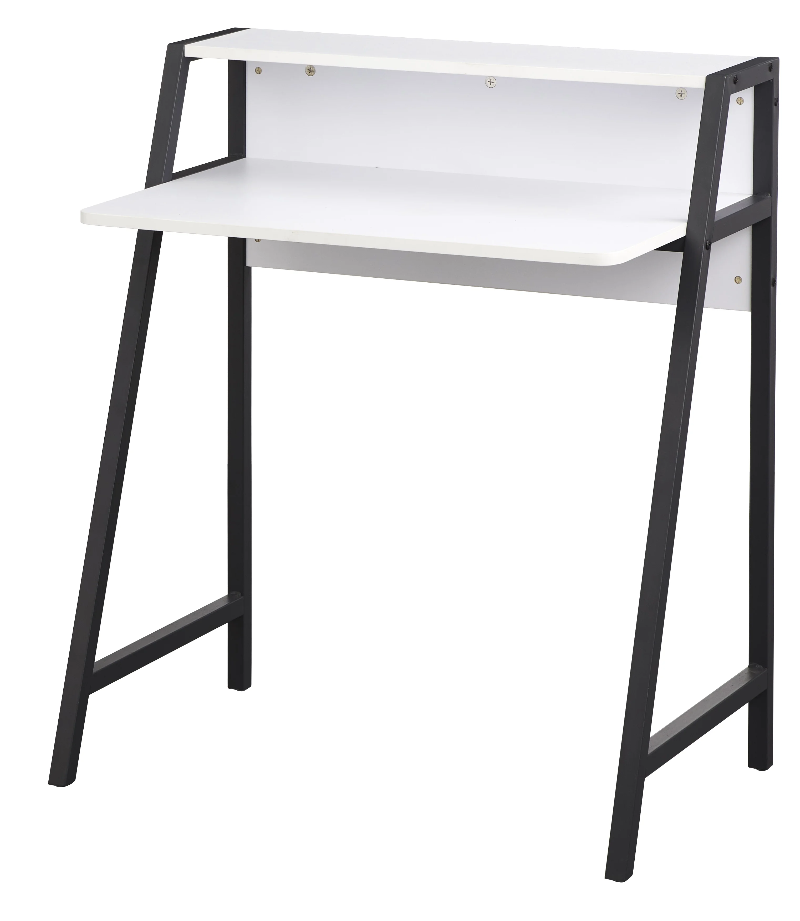 TMS Focus Kids Metal Frame Desk and Swivel Task Chair Set, Orange/White