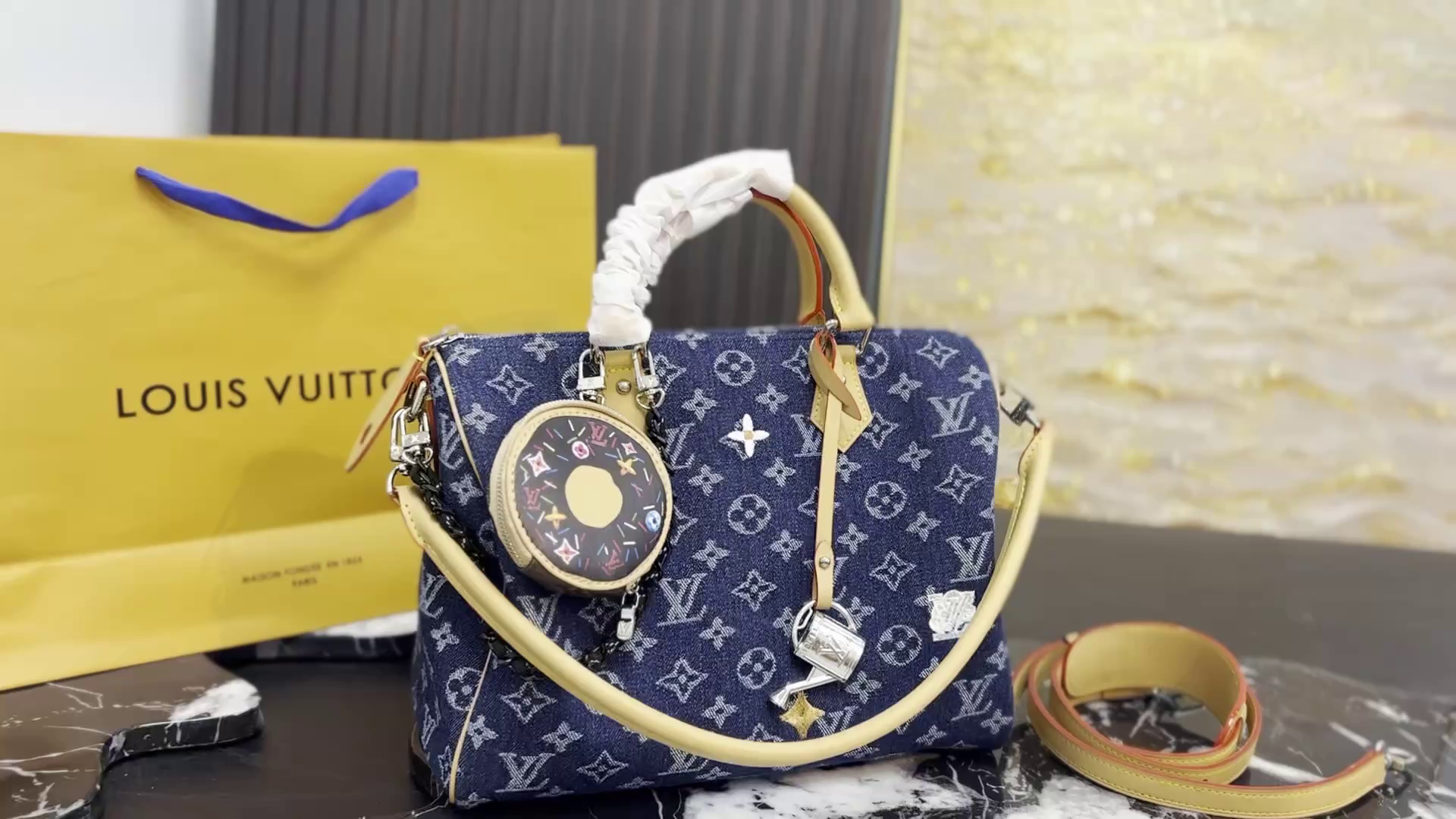 LV Denim Pillow Bag
