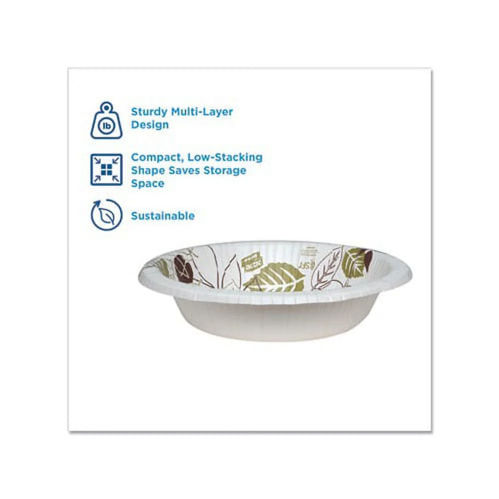 Pathways Heavyweight Paper Bowls 20oz, Green/Burgundy, 500/Carton