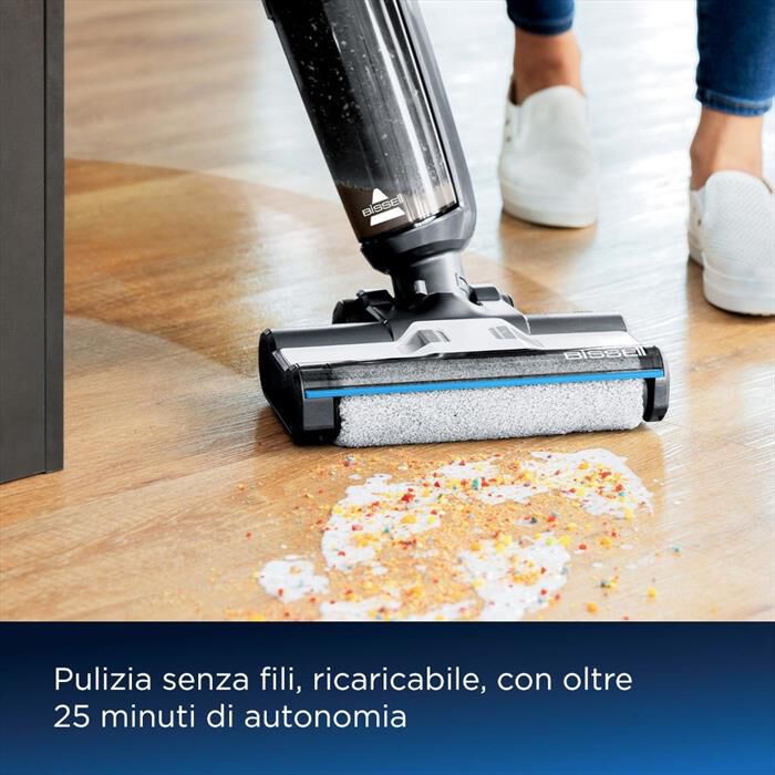 BISSELL - Lavapavimenti CrossWave HF3 Cordless Pro 3641N-Nero/Argento