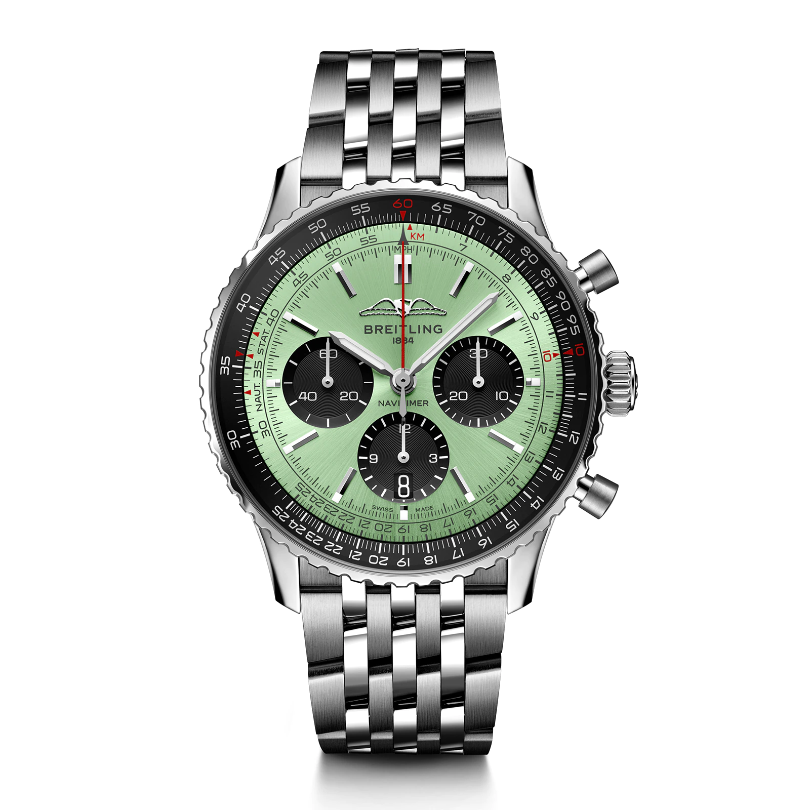 【Super Clone】Breitling AB0138241L1A1 Navitimer B01 Green Dial - Νew