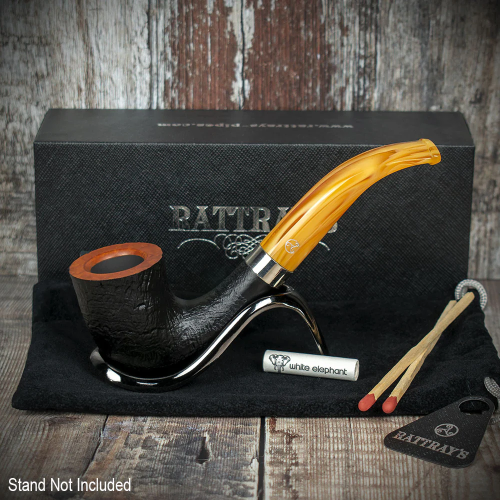 Rattrays Samhain Sandblast Yellow Briar Smoking Pipe - Shape 48