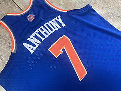 Knicks No. 7 Anthony  Blue MN