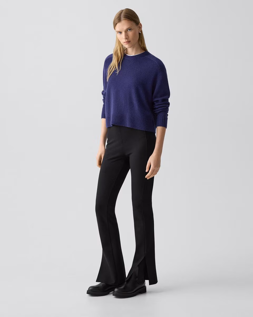 Flared Slit Legging in Motion Ponte