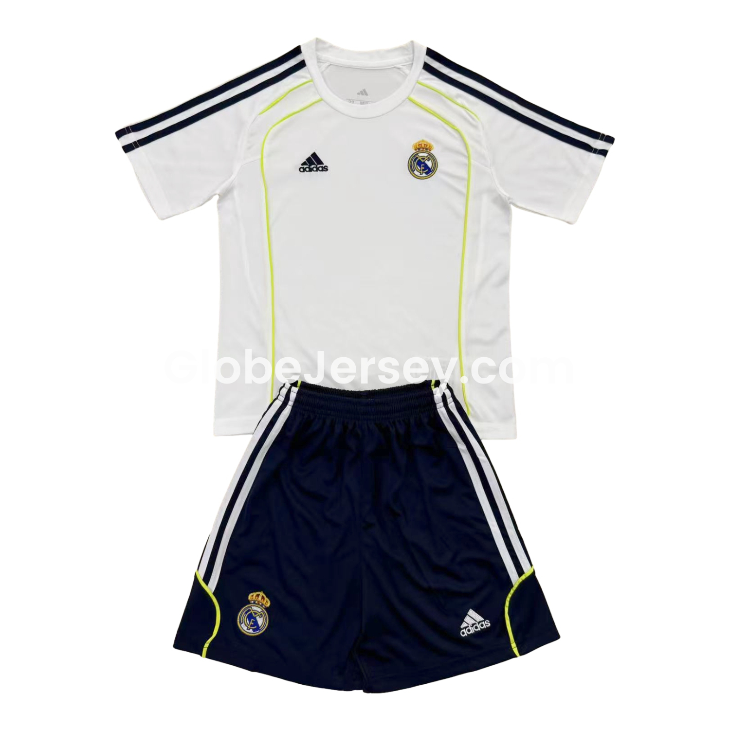 Real Madrid 25-26 T90 Throwback White Training Men's Adult Jersey Set - Fans Version
