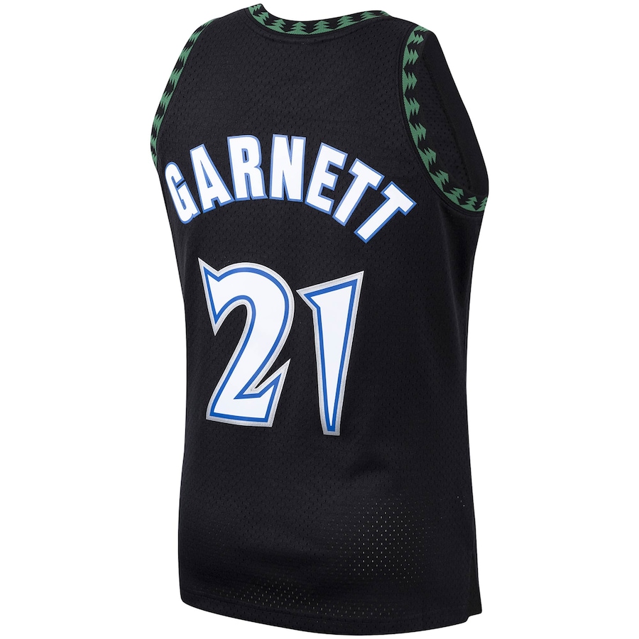 Men's Minnesota Timberwolves Kevin Garnett Mitchell & Ness Black Hardwood Classics Swingman Jersey