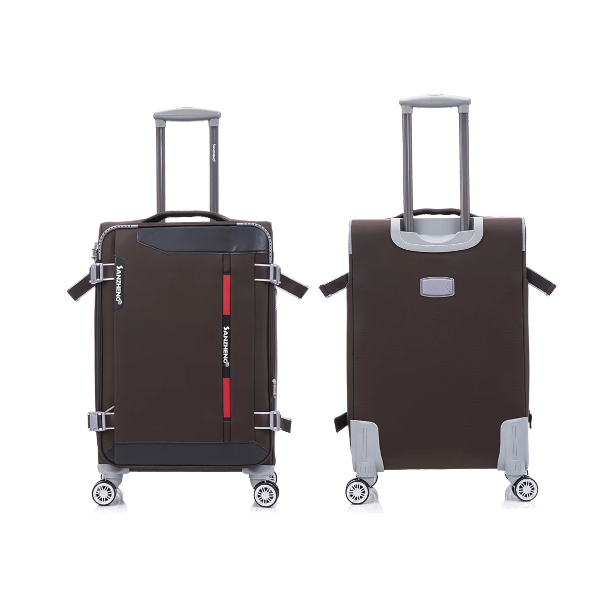 4-Piece Sage Green Softside Luggage Set with Spinner Wheels, Lightweight Expandable Suitcases (20