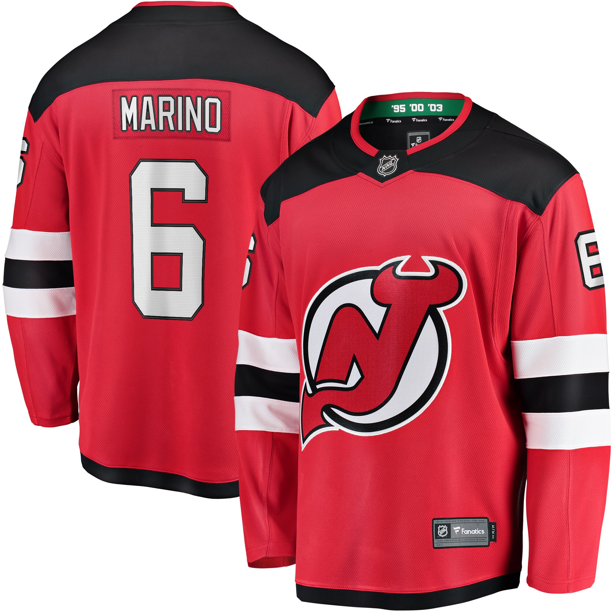 John Marino New Jersey Devils Fanatics Home Breakaway   Jersey – Red