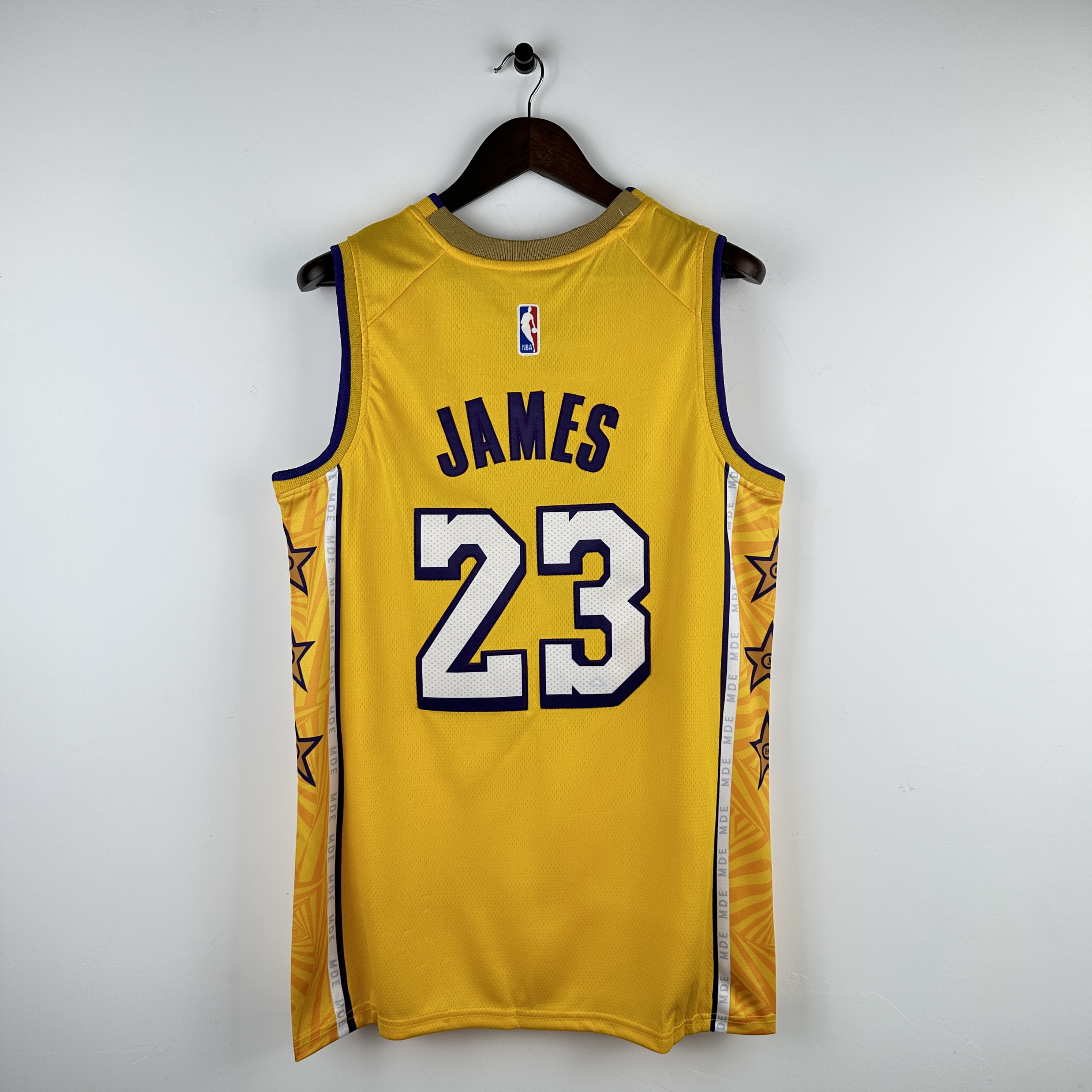 Embroidered Lakers with stars No. 23 James